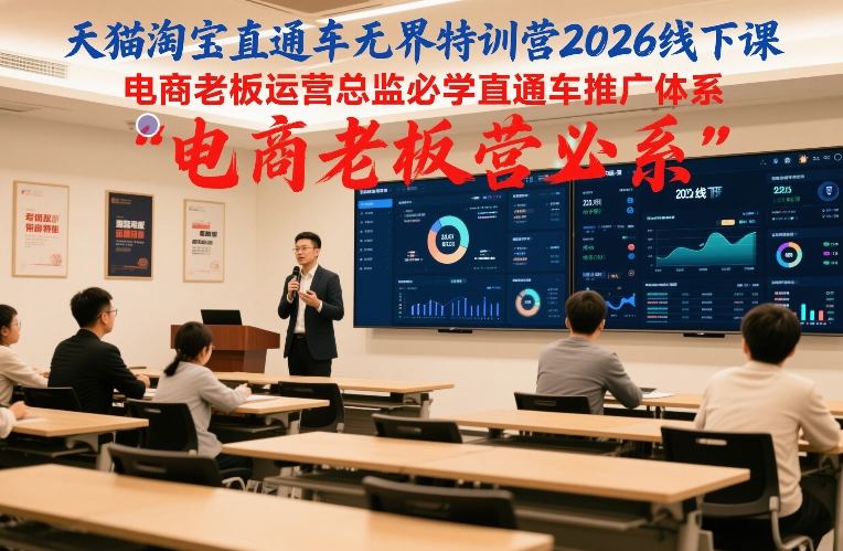 天猫淘宝直通车无界特训营2026线下课，电商老板运营总监必学直通车推广体系汇创网-网创项目_汇创网_中创网_福缘网_冒泡网_网创项目平台汇创网