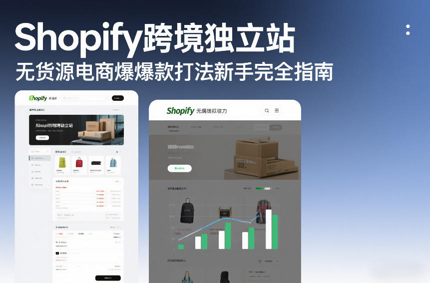 Shopify跨境独立站无货源电商爆款打法新手完全指南汇创网-网创项目_汇创网_中创网_福缘网_冒泡网_网创项目平台汇创网
