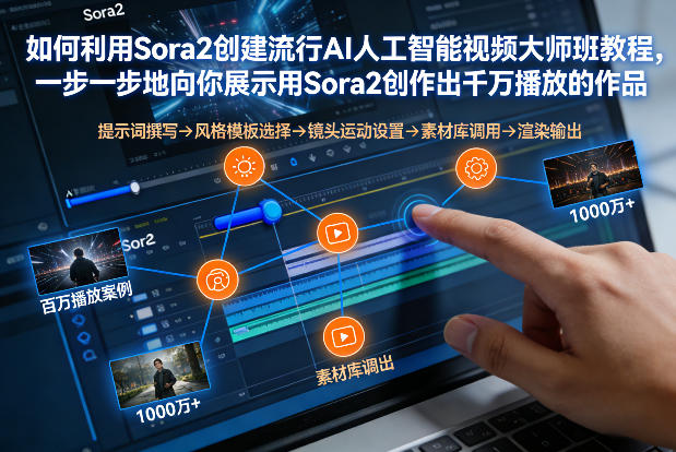 如何利用Sora2创建流行AI人工智能视频大师班，一步一步地向你展示用Sora2创作出千万播放的作品汇创网-网创项目_汇创网_中创网_福缘网_冒泡网_网创项目平台汇创网