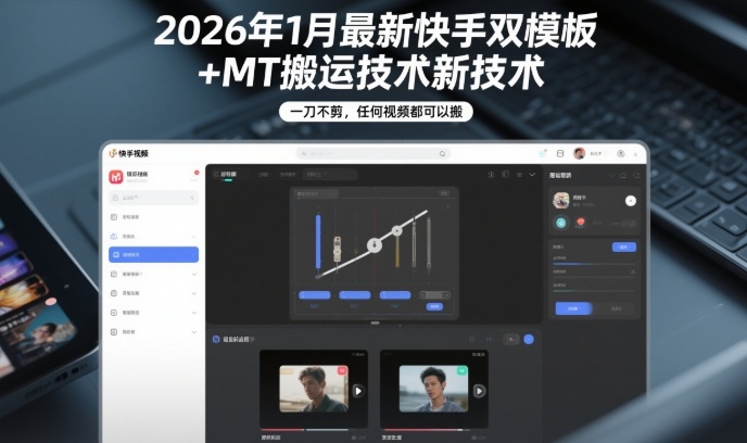 2026年1月最新快手双模板+MT搬运技术，一刀不剪，任何视频都可以搬汇创网-网创项目_汇创网_中创网_福缘网_冒泡网_网创项目平台汇创网