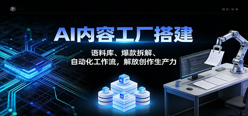 AI内容工厂搭建：语料库、爆款拆解、自动化工作流，解放创作生产力汇创网-网创项目_汇创网_中创网_福缘网_冒泡网_网创项目平台汇创网