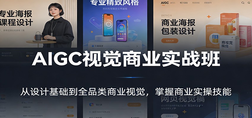AIGC视觉商业实战班：从设计基础到全品类商业视觉，掌握商业实操技能汇创网-网创项目_汇创网_中创网_福缘网_冒泡网_网创项目平台汇创网