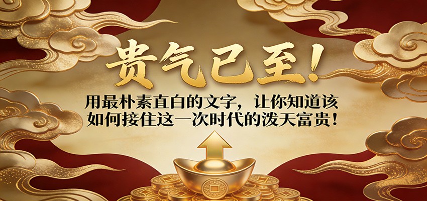 付费文章：贵气已至！用最朴素直白的文字，让你知道该如何接住这一次时代的泼天富贵！汇创网-网创项目_汇创网_中创网_福缘网_冒泡网_网创项目平台汇创网
