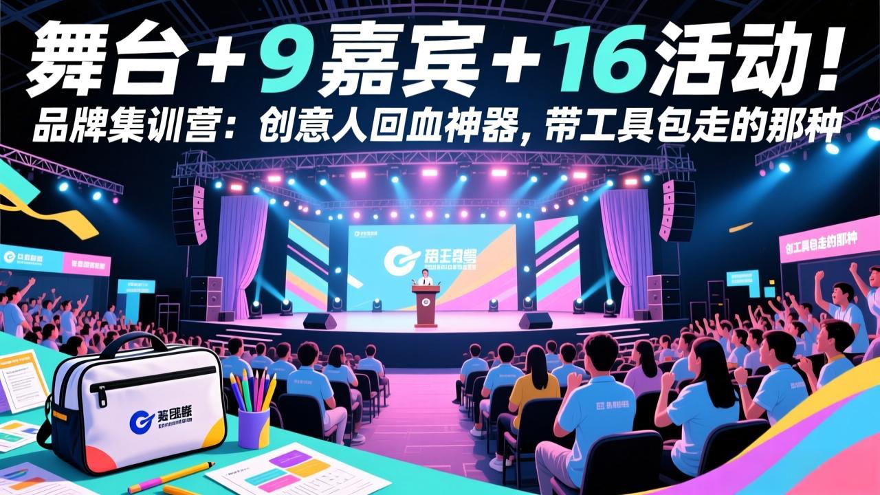 （17413期）舞台 + 9 嘉宾 + 16 活动！品牌集训营：创意人回血神器，带工具包走的那种汇创网-网创项目_汇创网_中创网_福缘网_冒泡网_网创项目平台汇创网