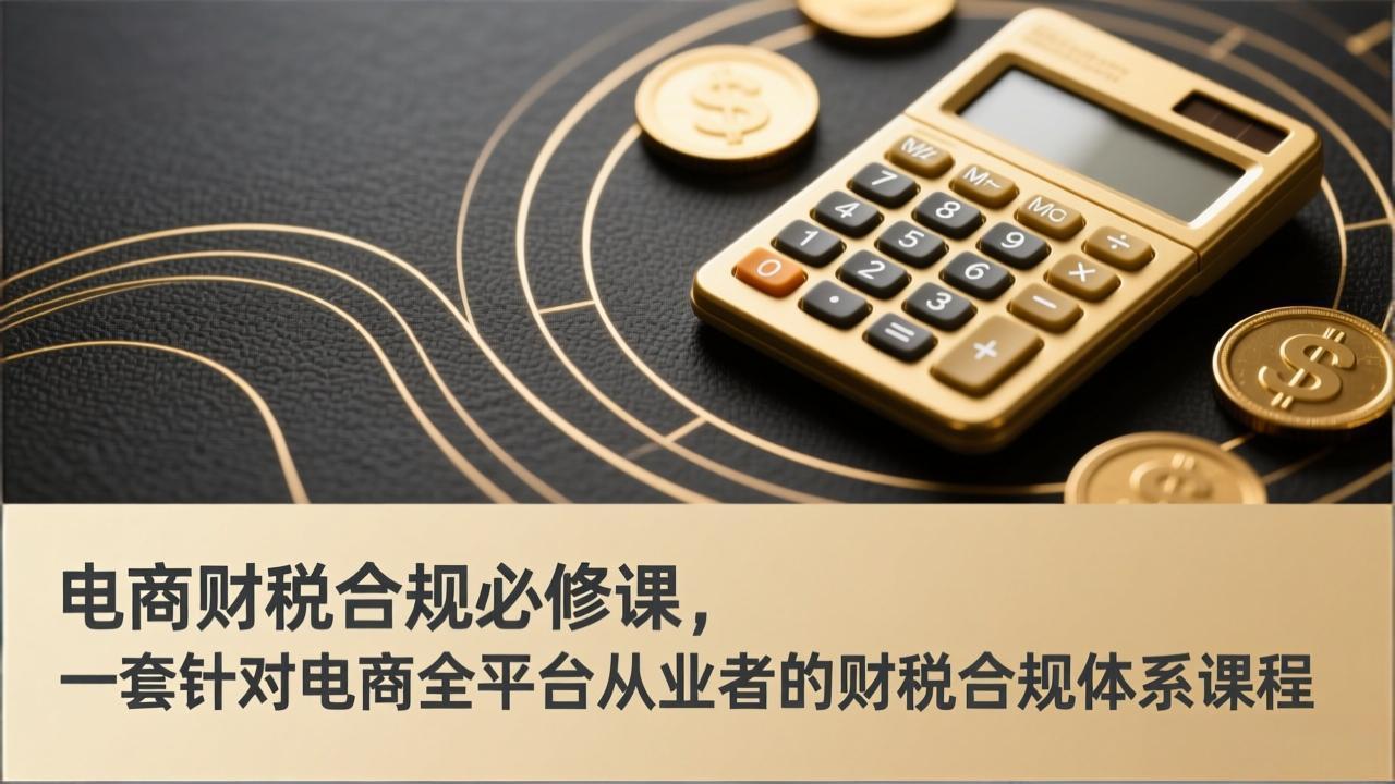 （17359期）电商财税合规必修课，是一套针对电商全平台从业者的财税合规体系课程汇创网-网创项目_汇创网_中创网_福缘网_冒泡网_网创项目平台汇创网