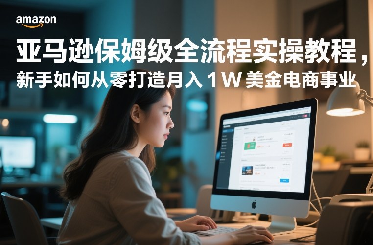 亚马逊保姆级全流程实操教程，新手如何从零打造月入1W美金电商事业汇创网-网创项目_汇创网_中创网_福缘网_冒泡网_网创项目平台汇创网