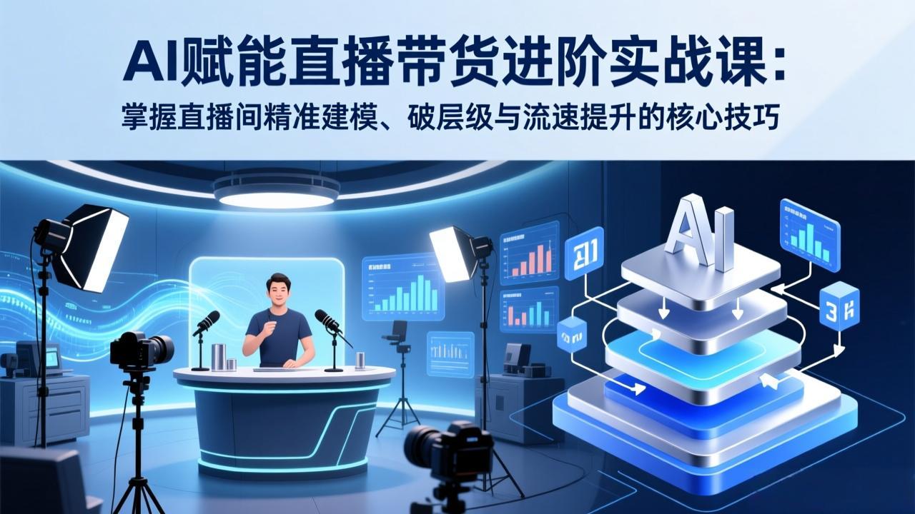 （17405期）AI赋能直播带货进阶实战课：掌握直播间精准建模、破层级与流速提升的核心技巧汇创网-网创项目_汇创网_中创网_福缘网_冒泡网_网创项目平台汇创网