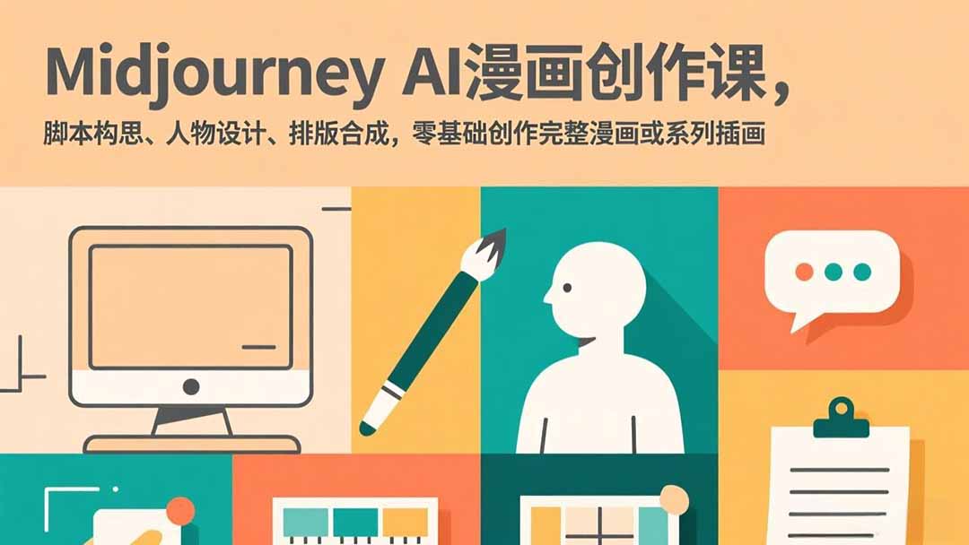 (17299期)Midjourney AI漫画创作课,脚本构思、人物设计、排版合成,零基础创作完整漫画或系列插画汇创网-网创项目_汇创网_中创网_福缘网_冒泡网_网创项目平台汇创网