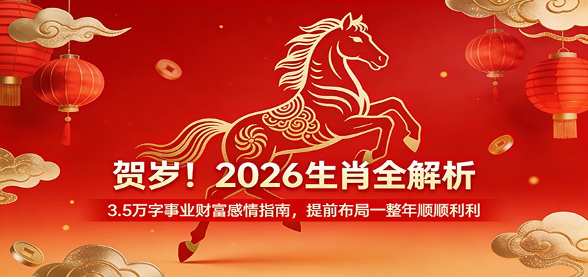 贺岁！2026生肖全解析，3.5万字事业财富感情指南，提前布局一整年顺顺利利汇创网-网创项目_汇创网_中创网_福缘网_冒泡网_网创项目平台汇创网