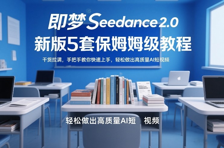 即梦Seedance2.0新版5套保姆级教程，干货拉满，手把手教你快速上手，轻松做出高质量AI短视频汇创网-网创项目_汇创网_中创网_福缘网_冒泡网_网创项目平台汇创网
