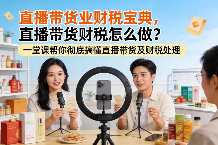 直播带货业财税宝典，直播带货财税怎么做？一堂课帮你彻底搞懂直播带货及财税处理汇创网-网创项目_汇创网_中创网_福缘网_冒泡网_网创项目平台汇创网