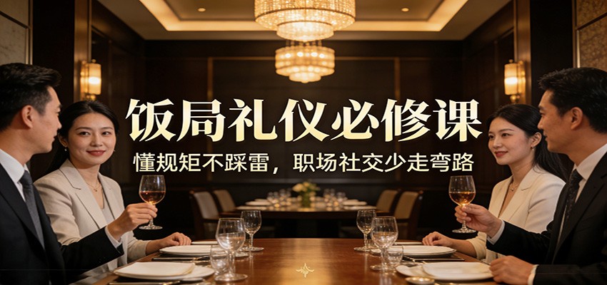 公众号收费文章：《饭局礼仪必修课：懂规矩不踩雷，职场社交少走弯路》汇创网-网创项目_汇创网_中创网_福缘网_冒泡网_网创项目平台汇创网