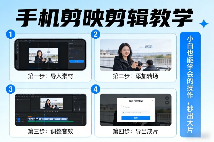 手机剪映剪辑教学，小白也能学会的操作，秒出大片汇创网-网创项目_汇创网_中创网_福缘网_冒泡网_网创项目平台汇创网