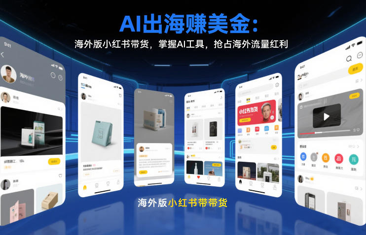 AI出海賺美金：海外版小红书带货，掌握AI工具，抢占海外流量红利（更新2026）汇创网-网创项目_汇创网_中创网_福缘网_冒泡网_网创项目平台汇创网
