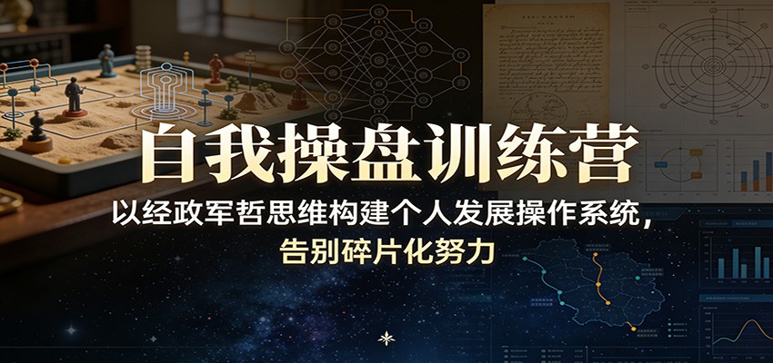 自我操盘训练营：以经政军哲思维构建个人发展操作系统，告别碎片化努力汇创网-网创项目_汇创网_中创网_福缘网_冒泡网_网创项目平台汇创网