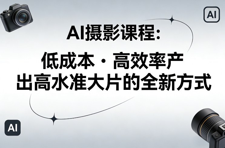 AI摄影课程，低成本高效率产出高水准大片的全新方式汇创网-网创项目_汇创网_中创网_福缘网_冒泡网_网创项目平台汇创网