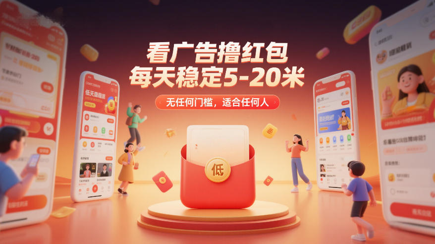 看广告撸红包，每天稳定5-20米，无任何门槛，适合任何人汇创网-网创项目_汇创网_中创网_福缘网_冒泡网_网创项目平台汇创网