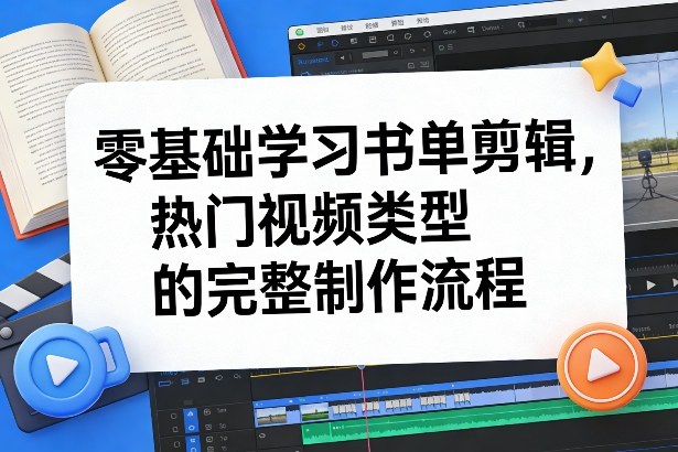 零基础学习书单剪辑，热门视频类型的完整制作流程（更新2026）汇创网-网创项目_汇创网_中创网_福缘网_冒泡网_网创项目平台汇创网