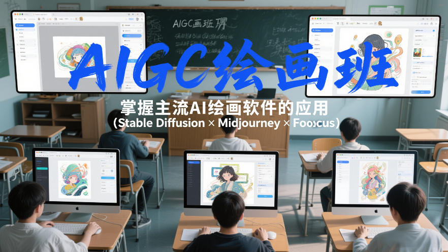 AIGC绘画班，掌握主流Ai绘画软件的应用（Stable Diffusion x Midjourney x Fooocus）汇创网-网创项目_汇创网_中创网_福缘网_冒泡网_网创项目平台汇创网