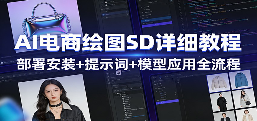 AI电商绘图SD详细教程：部署安装+提示词+模型应用全流程汇创网-网创项目_汇创网_中创网_福缘网_冒泡网_网创项目平台汇创网