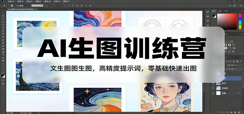 AI生图训练营：文生图图生图，高精度提示词，零基础快速出图汇创网-网创项目_汇创网_中创网_福缘网_冒泡网_网创项目平台汇创网