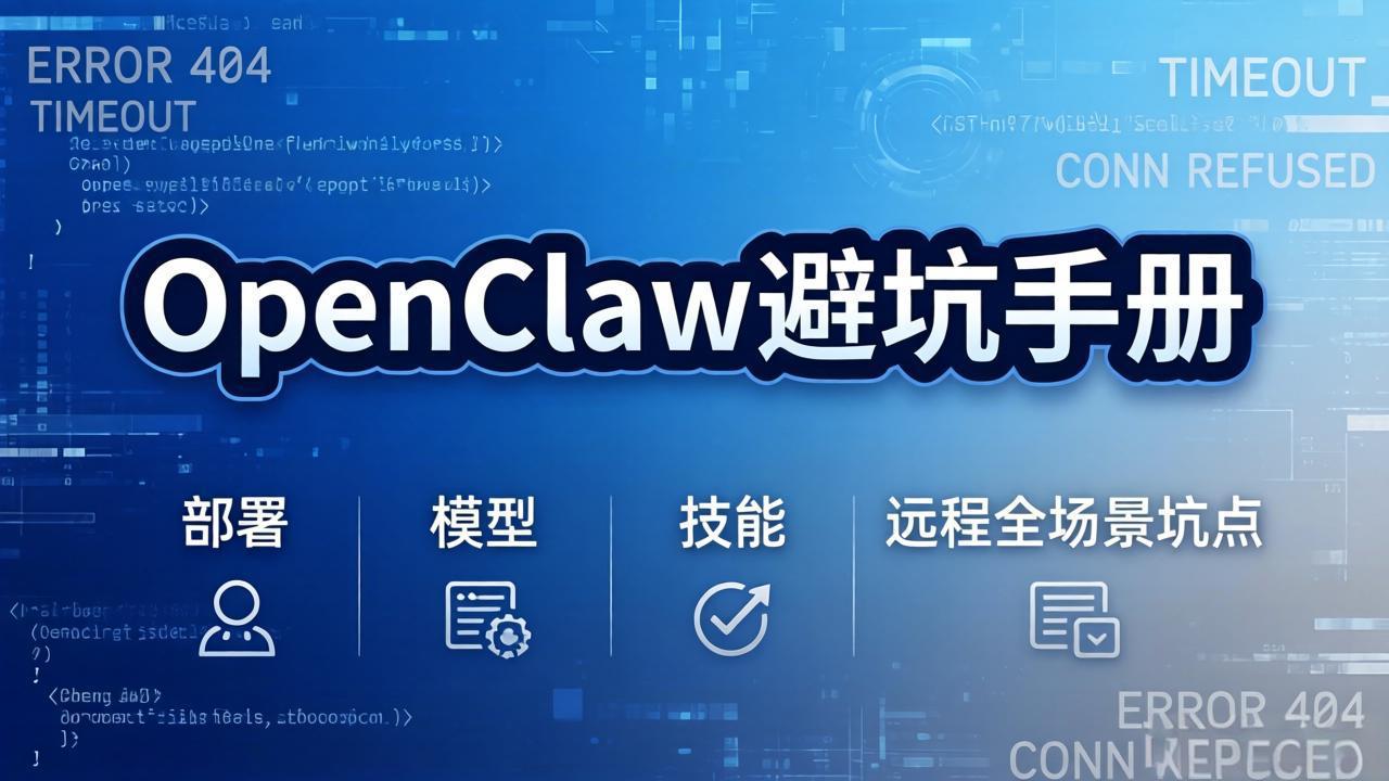 （17671期）OpenClaw避坑手册：部署+模型+技能+远程全场景坑点，一次性给你说全，少走弯路汇创网-网创项目_汇创网_中创网_福缘网_冒泡网_网创项目平台汇创网