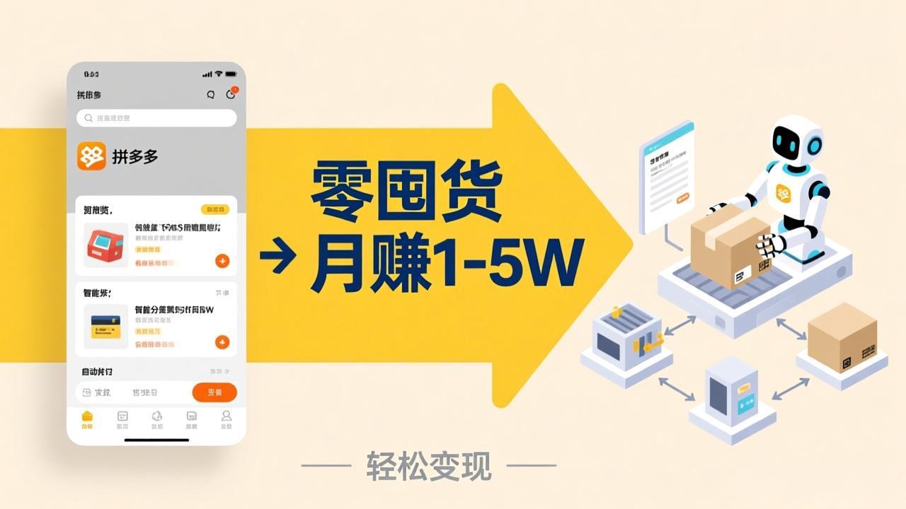（17490期）不用囤货不用跑单！拼多多虚拟玩法，机器人管理发货和客服，帮你月赚 1-5W汇创网-网创项目_汇创网_中创网_福缘网_冒泡网_网创项目平台汇创网