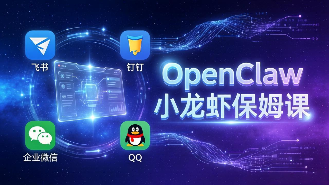 （17614期）OpenClaw小龙虾保姆课： Windows/macOS/Linux/Docker全系统安装，飞书+钉钉+企业微信+QQ 全接入汇创网-网创项目_汇创网_中创网_福缘网_冒泡网_网创项目平台汇创网