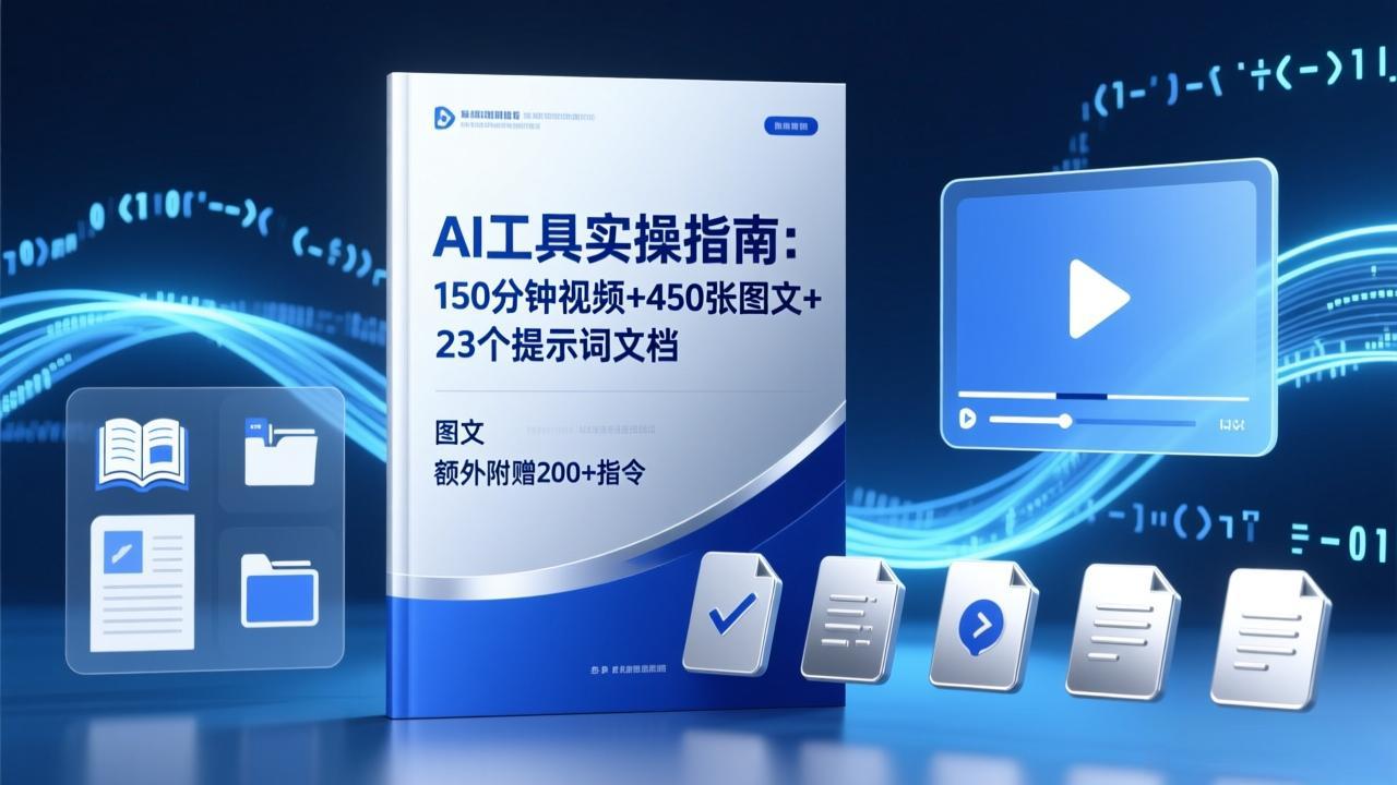 （17504期）AI工具实操指南：150分钟视频+450张图文+23个提示词文档，额外附赠200+指令汇创网-网创项目_汇创网_中创网_福缘网_冒泡网_网创项目平台汇创网