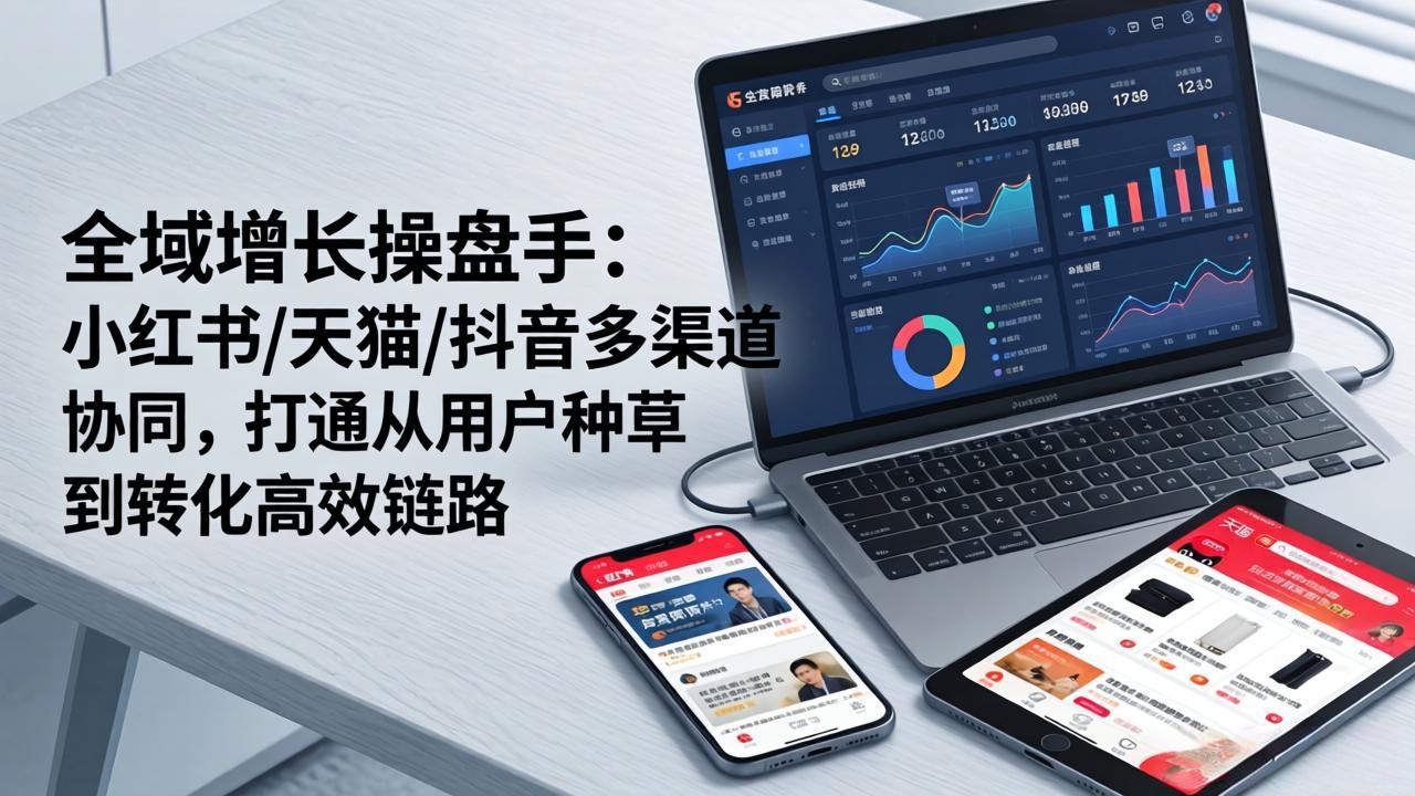 （17605期）全域增长操盘手：小红书/天猫/抖音多渠道协同，打通从用户种草到转化高效链路汇创网-网创项目_汇创网_中创网_福缘网_冒泡网_网创项目平台汇创网