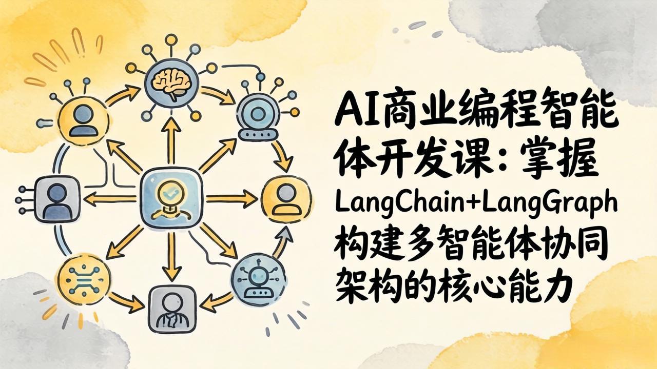 （17608期）AI商业编程智能体开发课：掌握LangChain+LangGraph构建多智能体协同架构的核心能力汇创网-网创项目_汇创网_中创网_福缘网_冒泡网_网创项目平台汇创网
