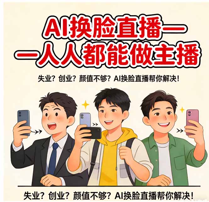 （17719期）AI换脸直播，人人都能做主播汇创网-网创项目_汇创网_中创网_福缘网_冒泡网_网创项目平台汇创网