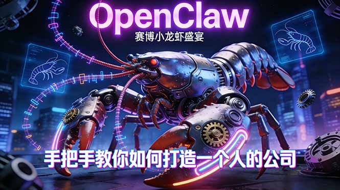 （17684期）OpenClaw，小龙虾-从产品到爆款的成长之路，手把手教你如何打造一个人的公司汇创网-网创项目_汇创网_中创网_福缘网_冒泡网_网创项目平台汇创网