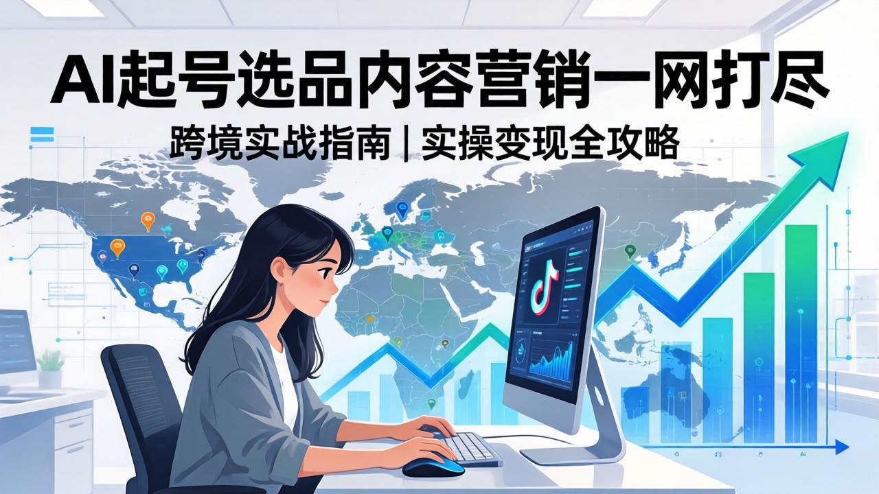 （17824期）2026 TikTok 跨境AI实操：从零基础到变现全流程，AI起号选品内容营销一网打尽汇创网-网创项目_汇创网_中创网_福缘网_冒泡网_网创项目平台汇创网