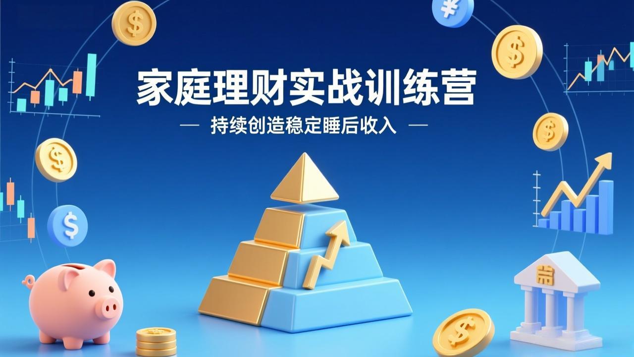 （17486期）家庭理财实战训练营：从0到1建体系，三阶进阶层层递进，助你持续创造稳定睡后收入汇创网-网创项目_汇创网_中创网_福缘网_冒泡网_网创项目平台汇创网