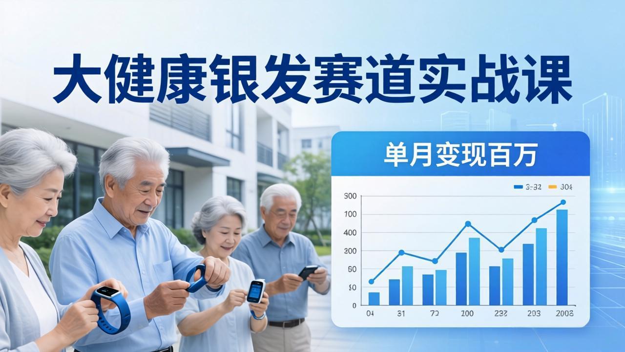 （17754期）大健康银发赛道实战课：拆解视频号线索型 IP 单月变现百万逻辑，教你精准获客高效变现汇创网-网创项目_汇创网_中创网_福缘网_冒泡网_网创项目平台汇创网