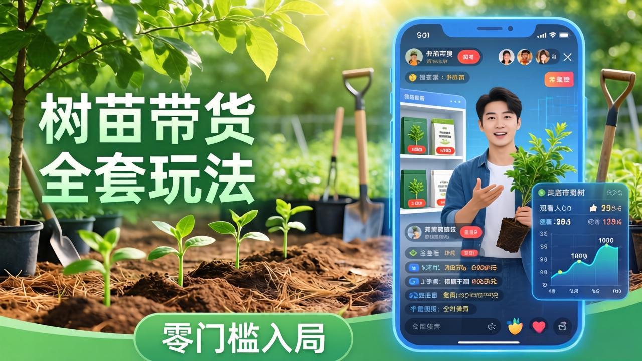 （17729期）视频号AI树苗带货全套玩法：零门槛入局，掌握豆包、千问等AI工具制作树苗视频的全套流程汇创网-网创项目_汇创网_中创网_福缘网_冒泡网_网创项目平台汇创网