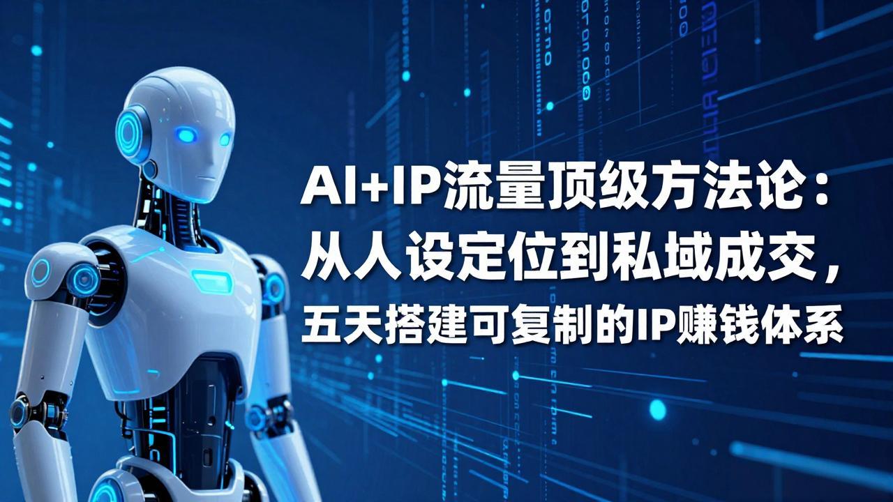（17521期）AI+IP顶级方法论：从人设定位到私域成交，五天搭建可复制的IP赚钱体系汇创网-网创项目_汇创网_中创网_福缘网_冒泡网_网创项目平台汇创网