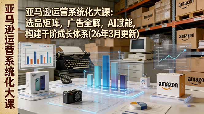 （17622期）亚马逊运营系统化大课：选品矩阵，广告全解，AI赋能，构建千阶成长体系(26年3月更新)汇创网-网创项目_汇创网_中创网_福缘网_冒泡网_网创项目平台汇创网