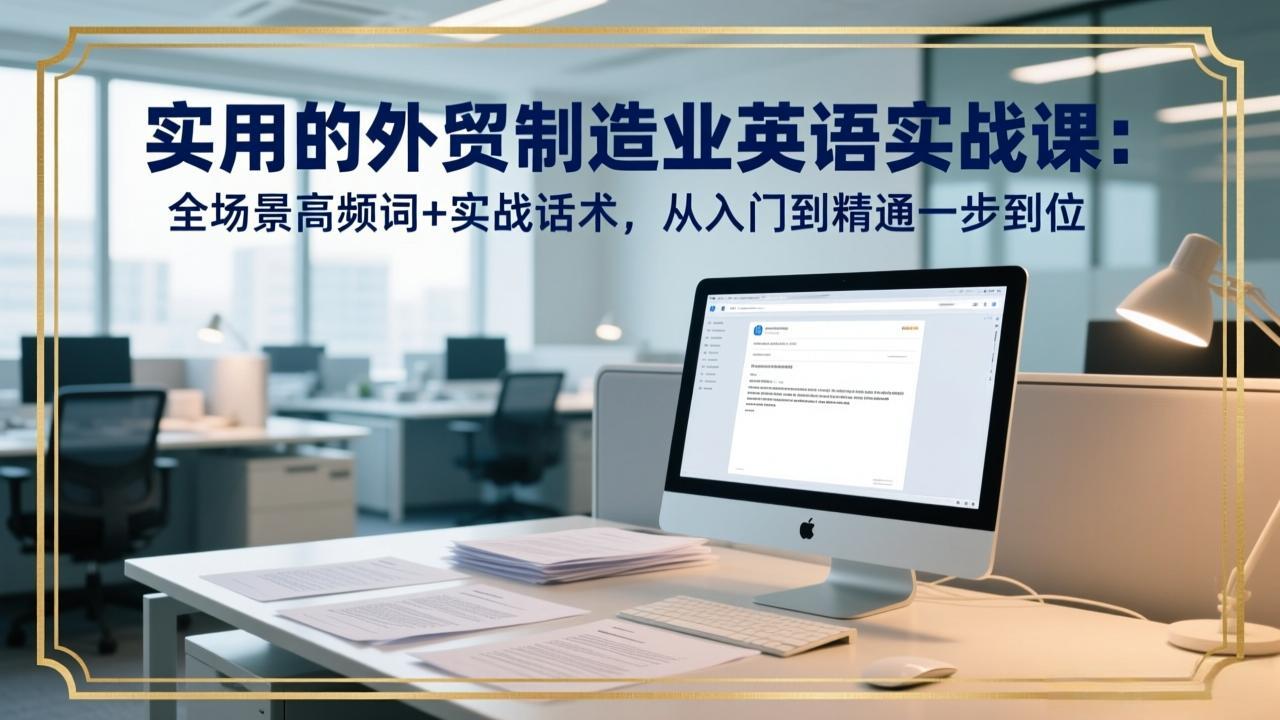 （17532期）实用的外贸制造业英语实战课：全场景高频词+实战话术，从入门到精通一步到位汇创网-网创项目_汇创网_中创网_福缘网_冒泡网_网创项目平台汇创网