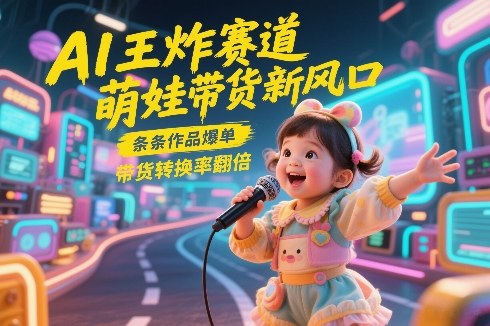 AI王炸赛道，萌娃带货新风口，条条作品爆单，带货转换率翻倍，核心逻辑拆解汇创网-网创项目_汇创网_中创网_福缘网_冒泡网_网创项目平台汇创网