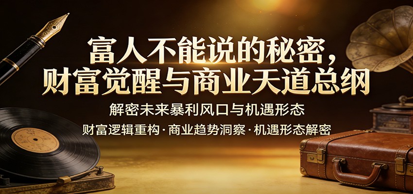 富人不能说的秘密，财富觉醒与商业天道总纲，解密未来暴利风口与机遇形态汇创网-网创项目_汇创网_中创网_福缘网_冒泡网_网创项目平台汇创网