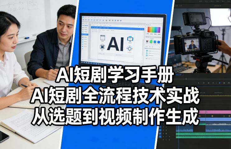 AI短剧学习手册，AI短剧全流程技术实战，从选题到视频制作生成汇创网-网创项目_汇创网_中创网_福缘网_冒泡网_网创项目平台汇创网