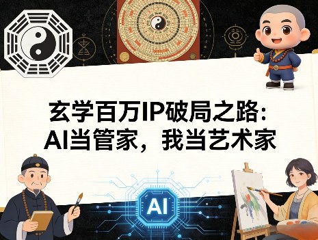 玄学百万IP破局之路：AI当管家，我当艺术家汇创网-网创项目_汇创网_中创网_福缘网_冒泡网_网创项目平台汇创网