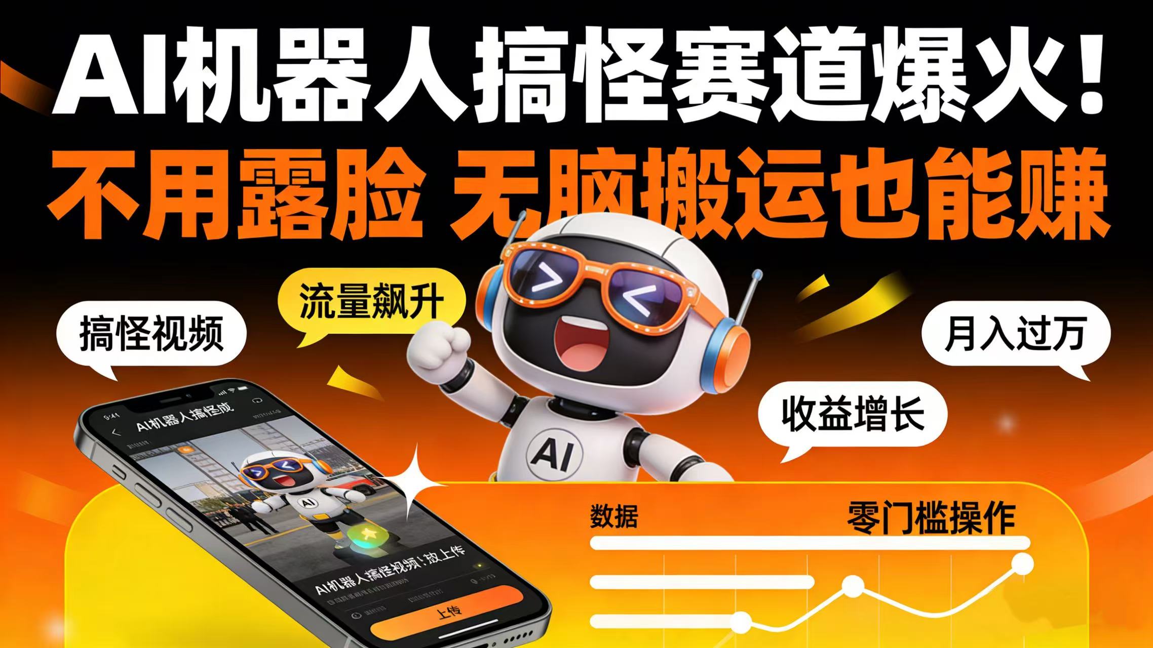 AI 机器人搞怪赛道爆火！不用露脸 无脑搬运也能赚汇创网-网创项目_汇创网_中创网_福缘网_冒泡网_网创项目平台汇创网