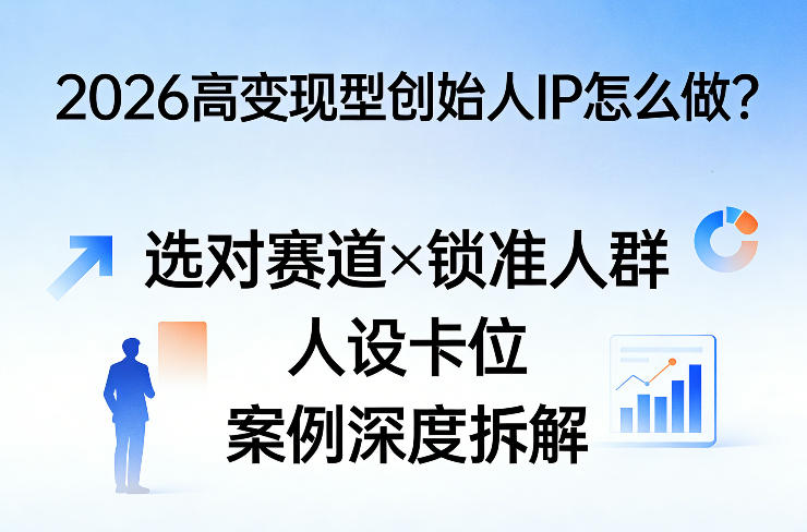 2026高变现型创始人IP怎么做?选对赛道×锁准人群×人设卡位×案例深度拆解汇创网-网创项目_汇创网_中创网_福缘网_冒泡网_网创项目平台汇创网