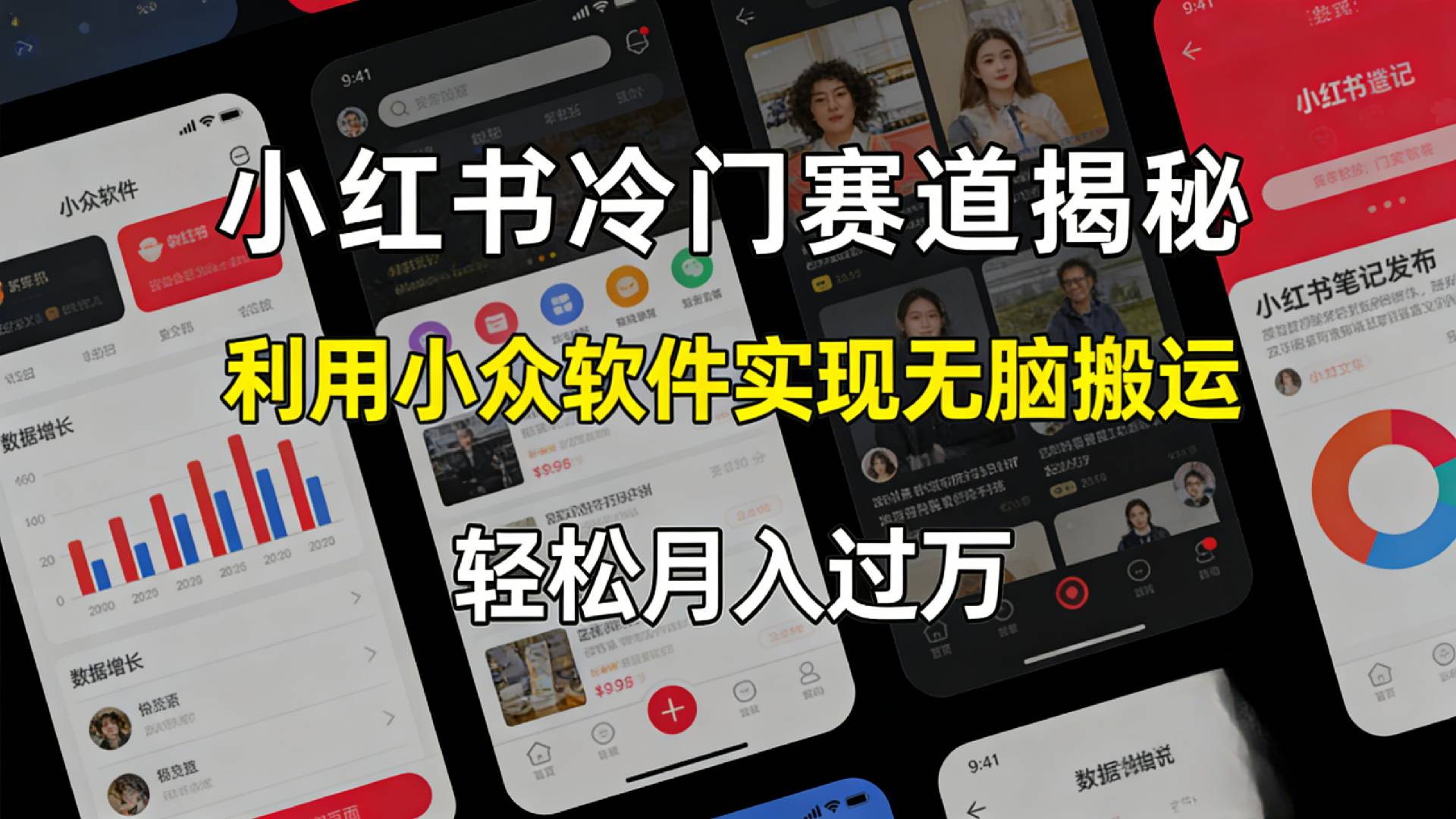 小红书冷门赛道揭秘,利用小众软件，实现无脑搬运，轻松月入过万！汇创网-网创项目_汇创网_中创网_福缘网_冒泡网_网创项目平台汇创网