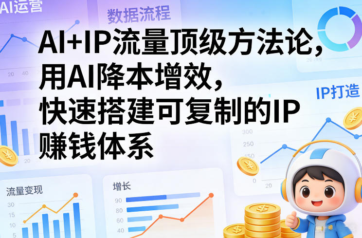 AI+IP流量顶级方法论，用AI降本增效，快速搭建可复制的IP賺钱体系汇创网-网创项目_汇创网_中创网_福缘网_冒泡网_网创项目平台汇创网