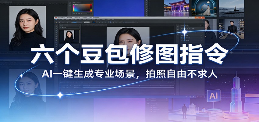 六个豆包修图指令：AI 一键生成专业场景，拍照自由不求人汇创网-网创项目_汇创网_中创网_福缘网_冒泡网_网创项目平台汇创网