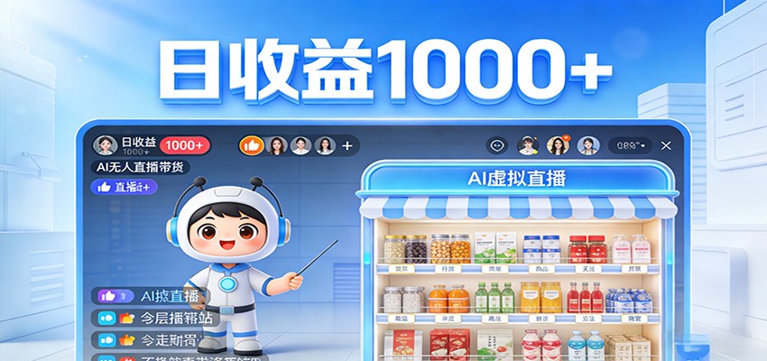不用露脸不用说话，24小时自动卖货赚钱，全天自动直播，收益看得见汇创网-网创项目_汇创网_中创网_福缘网_冒泡网_网创项目平台汇创网